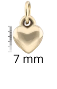 Zawieszka dmuchane serduszko 7mm, stal pozłacana SC08084Z00