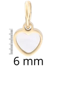 Zawieszka serduszko 6mm, stal pozłacana SC08094Z00