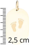 Zawieszka stópki, stal pozłacana SC08064Z00-5