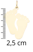Zawieszka stópki, stal pozłacana SC08129Z00