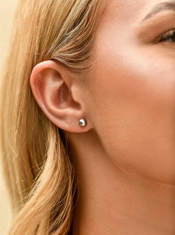 Kolczyki kuleczki, 6mm, stal S210246S00