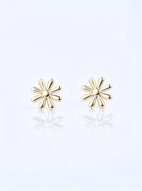 [Zestaw] Naszyjnik kwiatuszki, stal pozłacana  S309959Z00