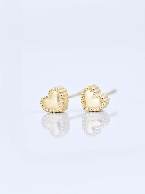 [Zestaw] Naszyjnik serduszko, stal pozłacana S309970Z00