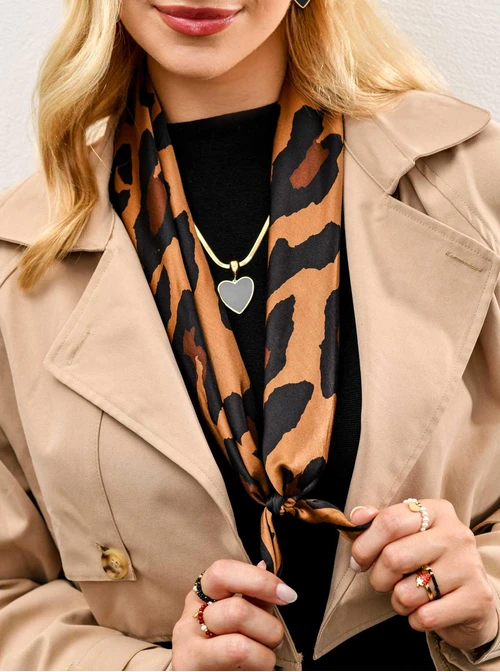 Apaszka Jedwabna, Panterka, 65 cm x 65 cm, AP10144-07