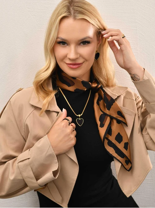 Apaszka Jedwabna, Panterka, 65 cm x 65 cm, AP10144-07