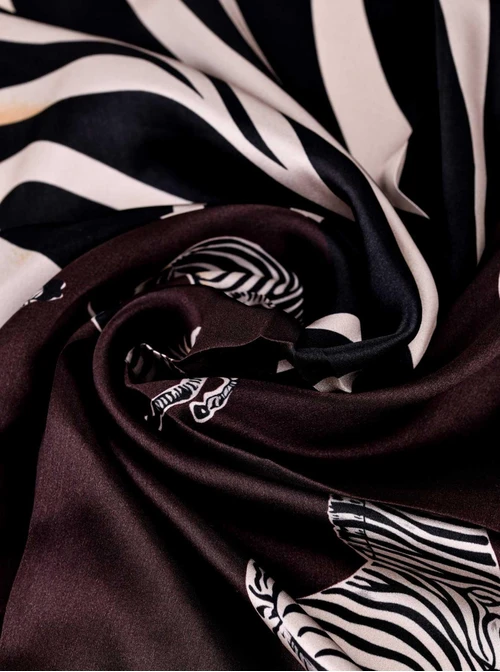 Apaszka Jedwabna, Zebra, 68 cm x 68 cm, AP10223-13