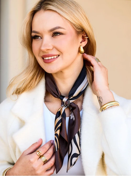 Apaszka Jedwabna, Zebra, 68 cm x 68 cm, AP10223-13