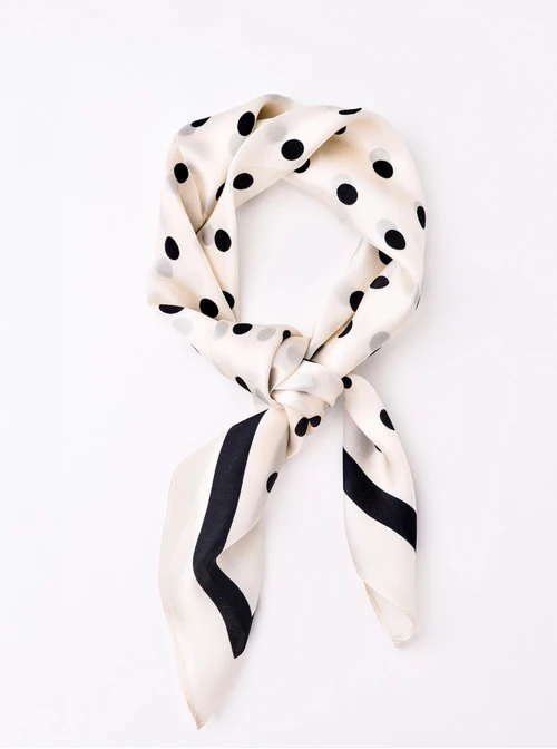 Apaszka Jedwabna, Groszki, 66 cm x 66 cm, AP10135-07