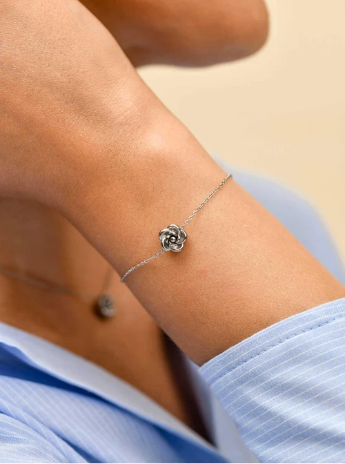 Bransoletka kwiatuszek, stal S109975S00