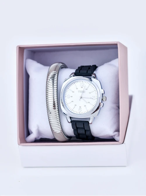 [Zestaw] Zegarek Vezzi, kolor srebrny B509587P01