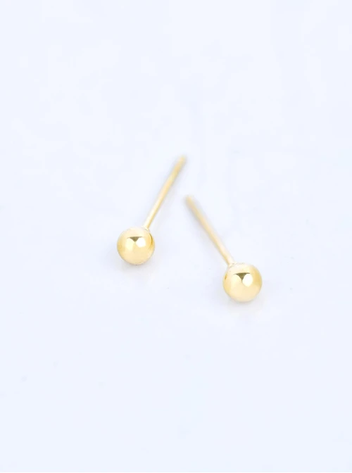 Kolczyki kuleczki (0,4 cm), stal pozłacana S210245Z00