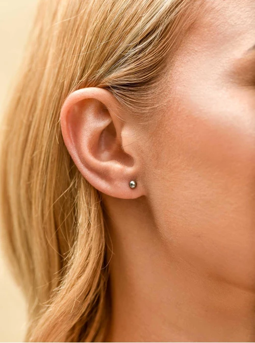 Kolczyki kuleczki, 4mm, stal S210245S00