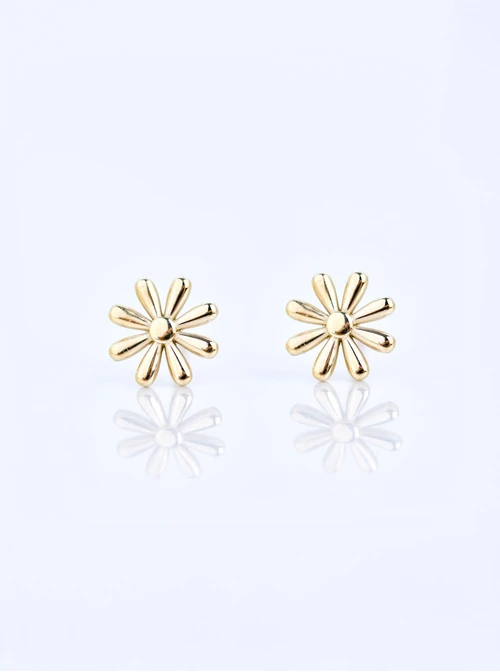 Kolczyki kwiatuszki, stal pozłacana S209961Z00