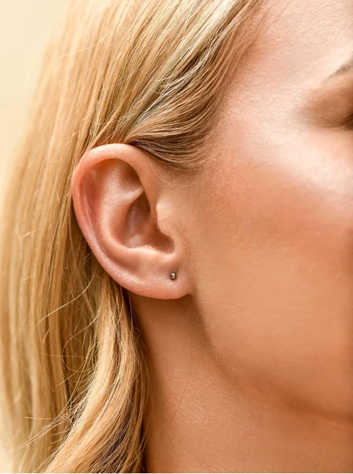 Kolczyki mini kuleczki, 2mm, stal S210244S00