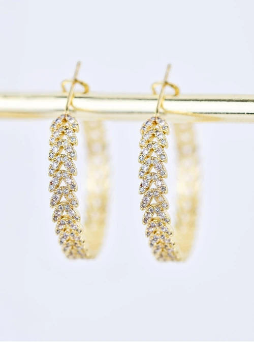 Kolczyki wieczorowe, koła z kryształkami B210104Z00