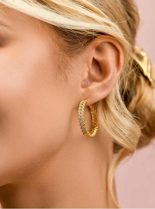 Kolczyki wieczorowe, koła z kryształkami B210104Z00