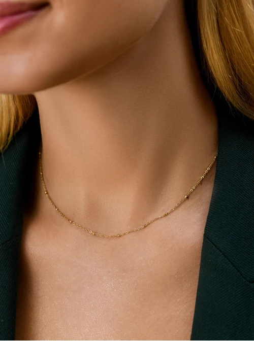 Łańcuszek baza do zawieszek, kuleczki, stal nierdzewna S308150Z00