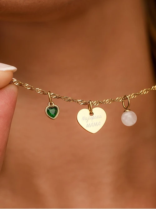 Łańcuszek baza do zawieszek, stal pozłacana S308154Z00