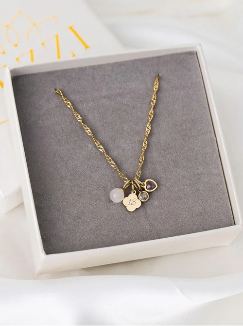 Łańcuszek baza do zawieszek, stal pozłacana S308154Z00