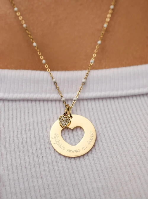 Łańcuszek baza do zawieszek, stal pozłacana S308156Z02