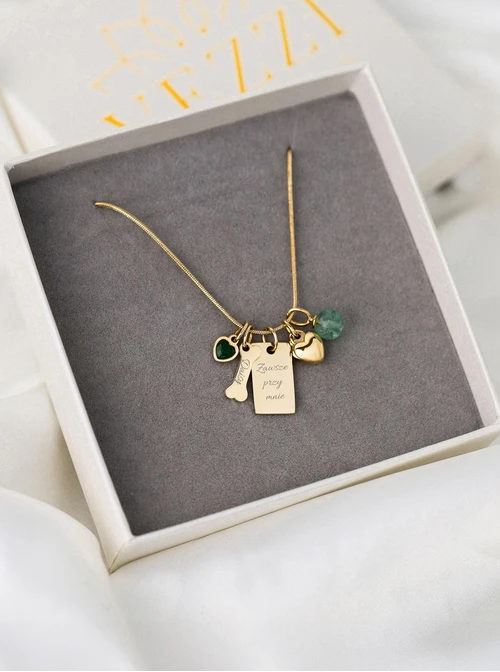 Łańcuszek żmijka, baza do zawieszek, stal pozłacana S308153Z00