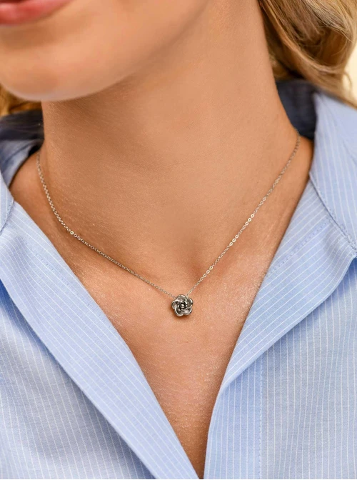 Naszyjnik kwiatuszek, stal S309974S00