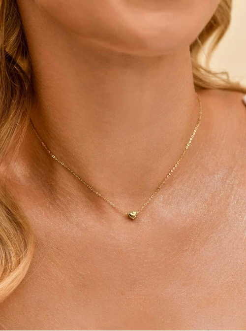 Naszyjnik serduszko, stal pozłacana S309970Z00