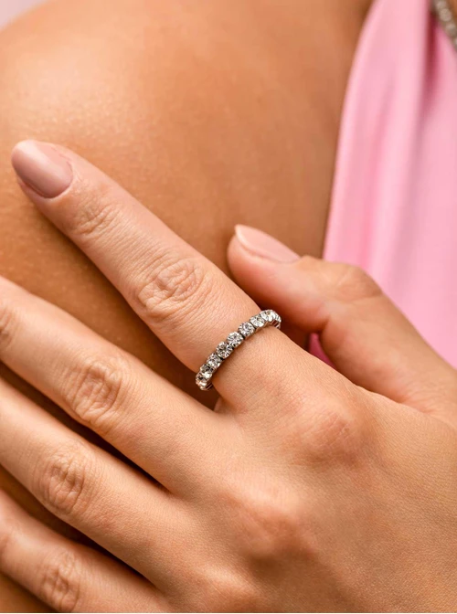 Pierścionek elastyczny, tenisowy, kryształki, ( roz. 8-11) stal S410255S02-0