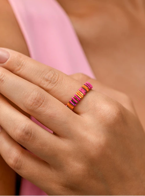 Pierścionek elastyczny, koraliki Miyuki, S410045Z00-0