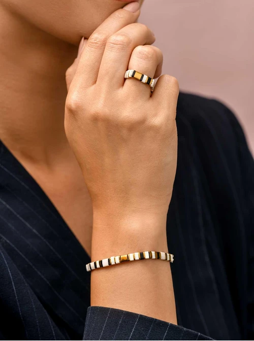 Pierścionek elastyczny, koraliki Miyuki,( roz. 8-11), S410071Z00-0