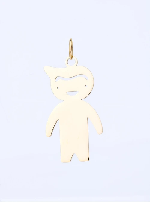 Zawieszka do breloka, chłopczyk, stal pozłacana SC08136Z00