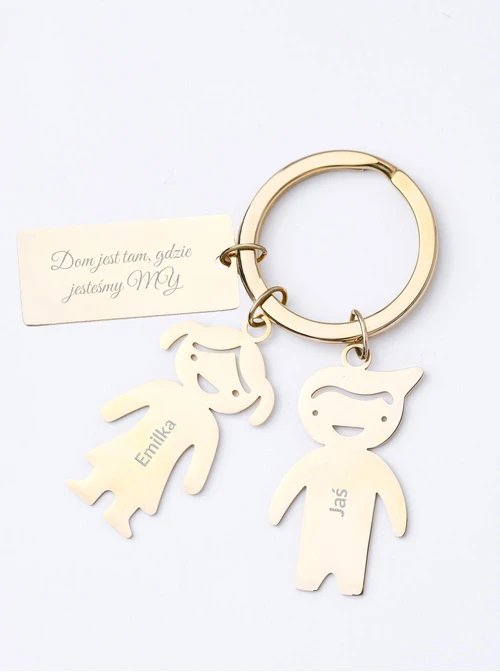 Zawieszka do breloka, chłopczyk, stal pozłacana SC08136Z00