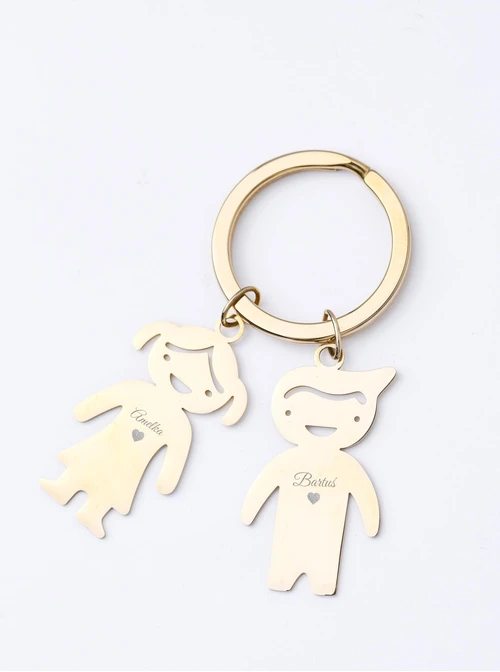 Zawieszka do breloka, chłopczyk, stal pozłacana SC08136Z00