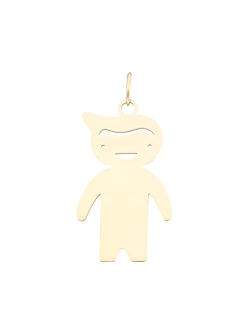 Zawieszka do breloka, chłopczyk, stal pozłacana SC08136Z00