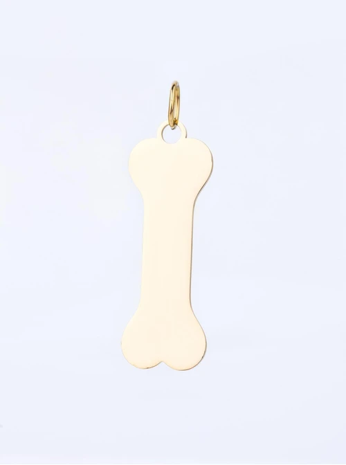 Zawieszka do breloka kość, stal pozłacana SC08140Z00