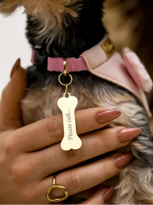 Zawieszka do breloka kość, stal pozłacana SC08140Z00