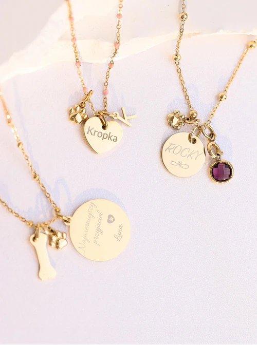 Zawieszka łapka, stal pozłacana SC08083Z00