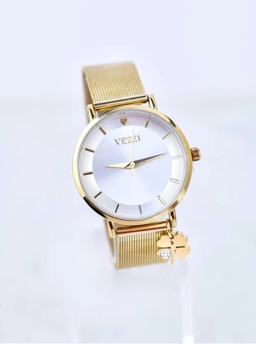 Zegarek Vezzi, koniczynka, kolor złoty S509590Z00