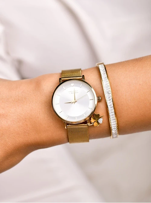 Zegarek Vezzi, koniczynka, kolor złoty S509590Z00