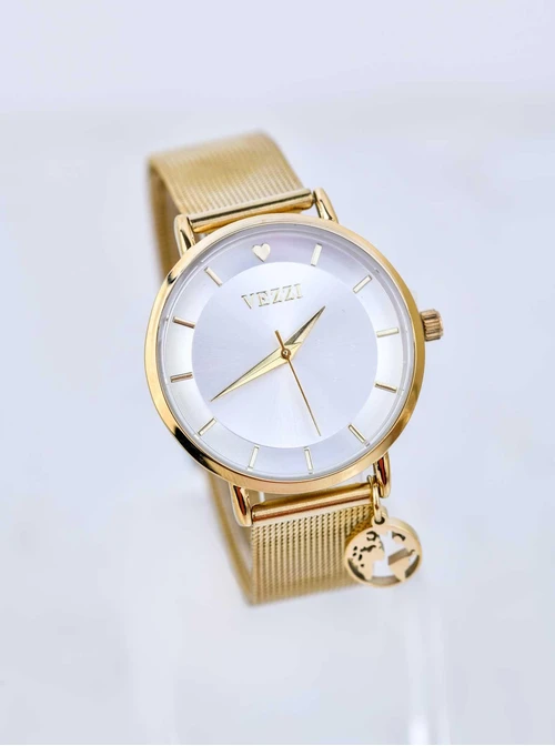 Zegarek Vezzi, mapa, kolor złoty S509588Z00