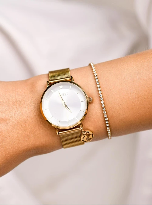 Zegarek Vezzi, mapa, kolor złoty S509588Z00