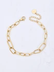 Bransoletka łańcuch, baza Charms, stal pozłacana  S110374Z00