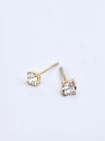 Kolczyki malutki kryształek, 4mm, stal pozłacana S210283Z02