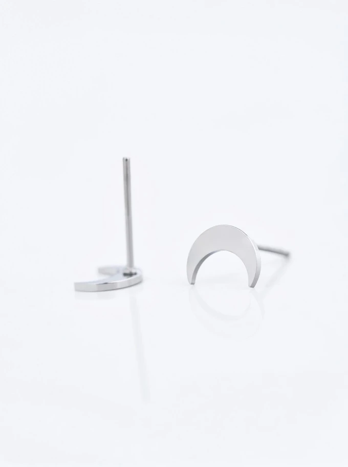 Kolczyki księżyce (1cm), stal S210561S00