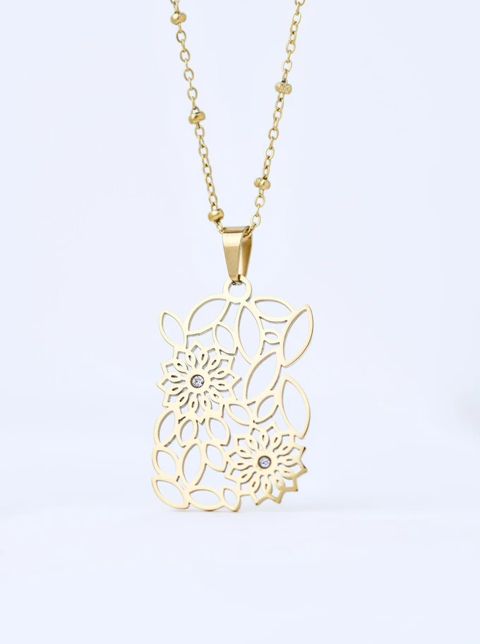 Naszyjnik Rozeta Vezzi, stal pozłacana S311472Z00