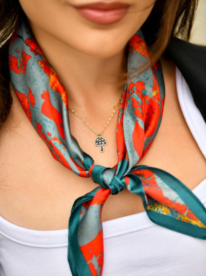 Naszyjnik muchomor, stal pozłacana S310342Z00