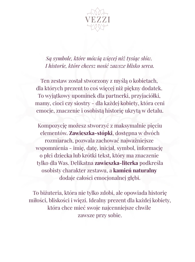 Zestaw biżuterii Sense of Peace z możliwością graweru Z11052Z00