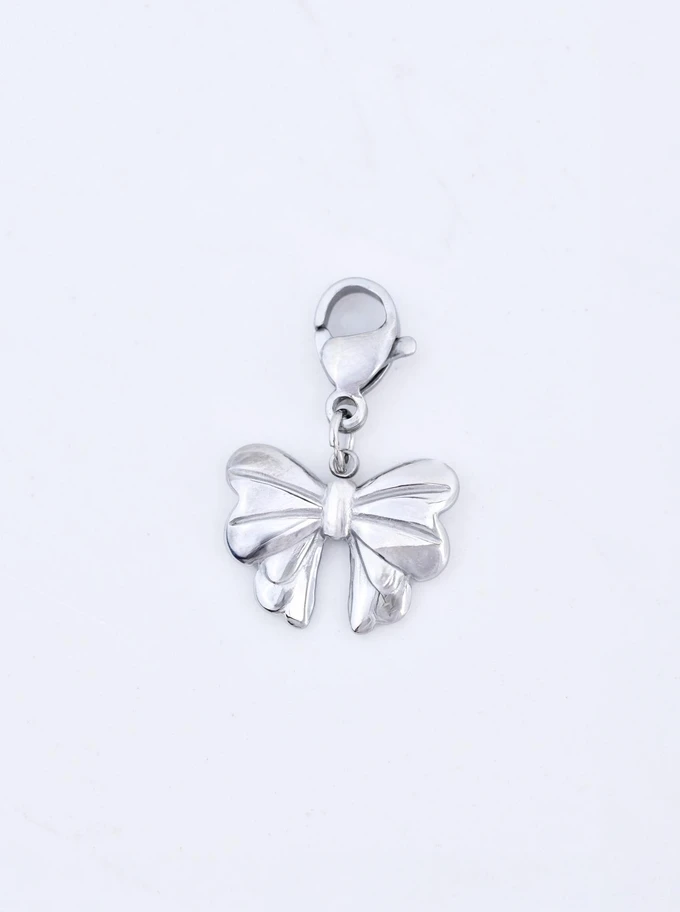 Zawieszka, charms kokardka, stal SC09792S00