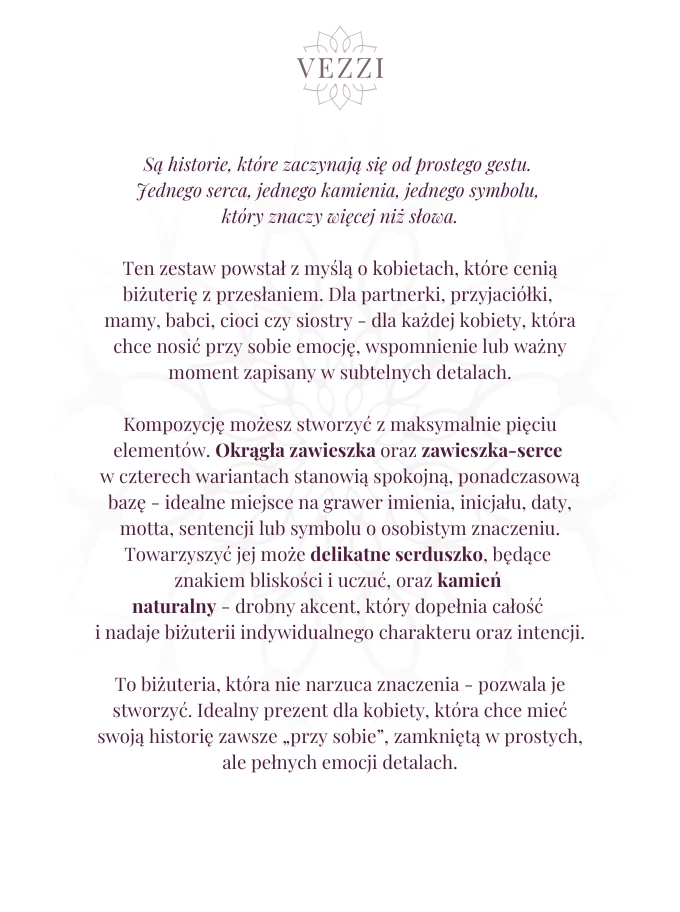 Zestaw biżuterii Aura z możliwością graweru Z11097Z00