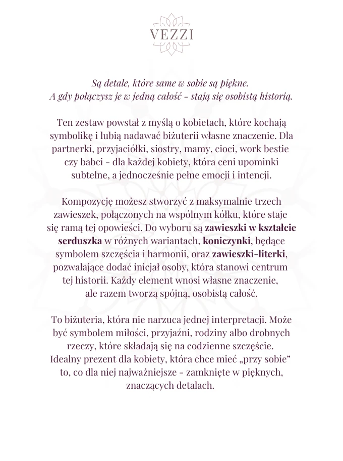 Zestaw biżuterii Charm of Love &amp; Luck z możliwością graweru Z11103Z00